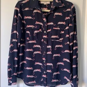 LOFT Leopard Print Blouse